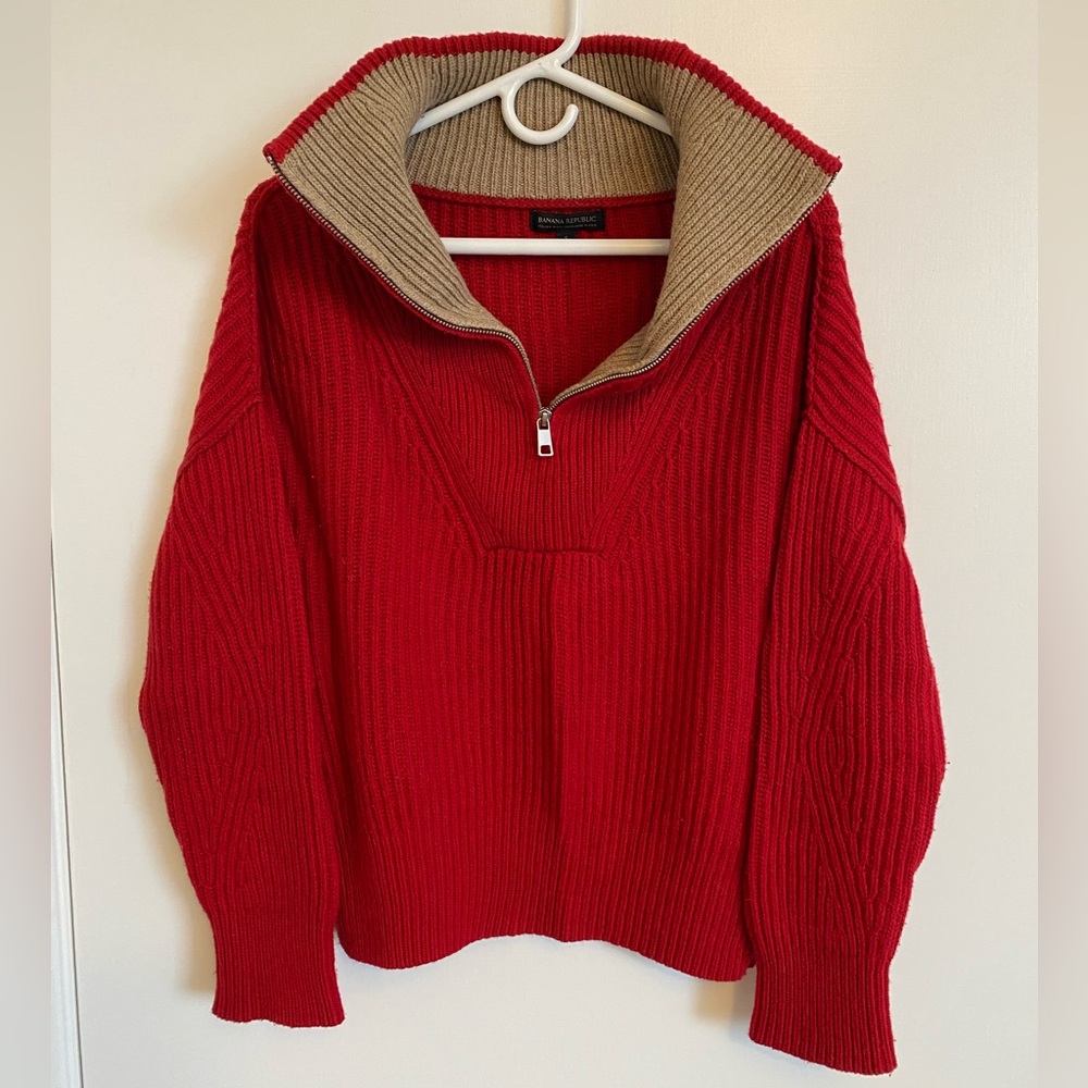 Banana Republic zip neck sweater